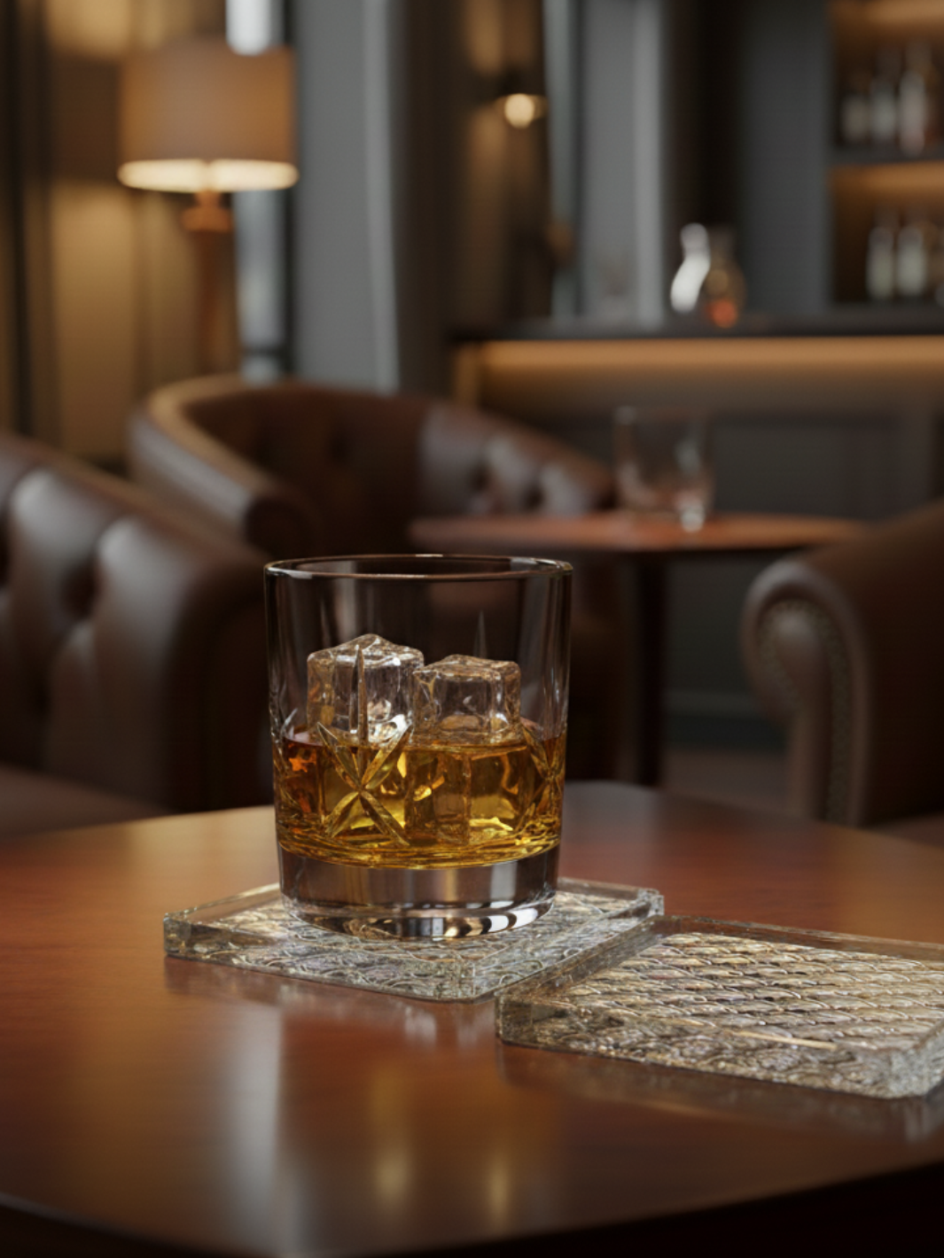 Dessous De Verre <br> - Verre Carré -
