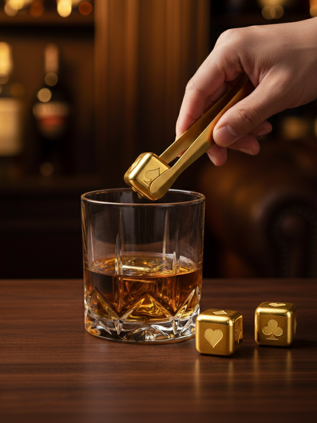 Pierres à Whisky <br> - CASINO DORÉ - <br> Acier Inoxydable