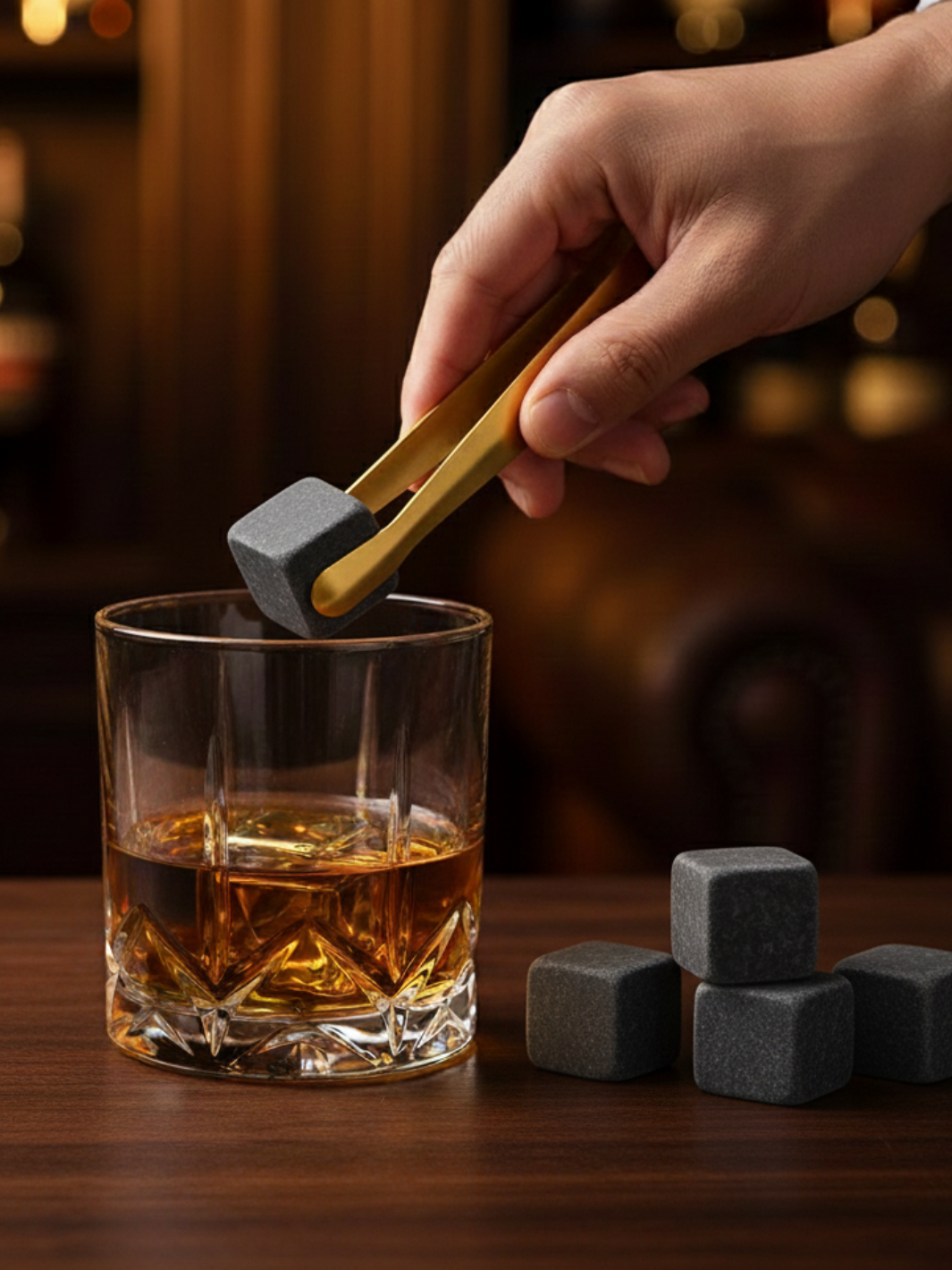 Pierres à Whisky <br> - NOCTIS -<br> Roche Naturelle Noire