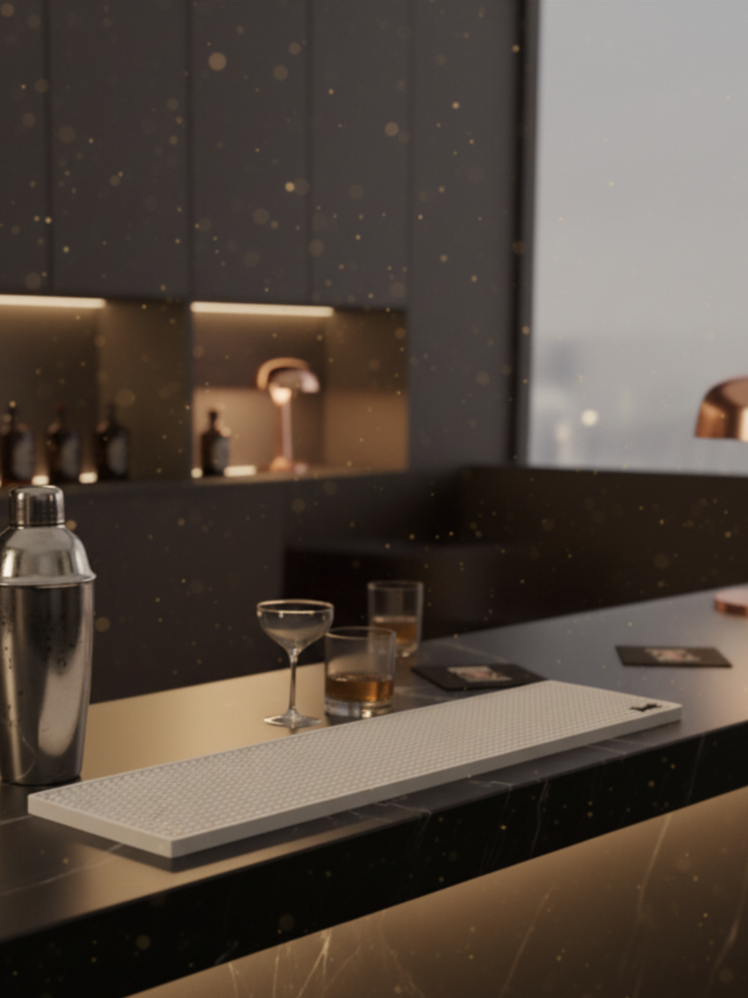 Tapis de Bar - Blanc Mat