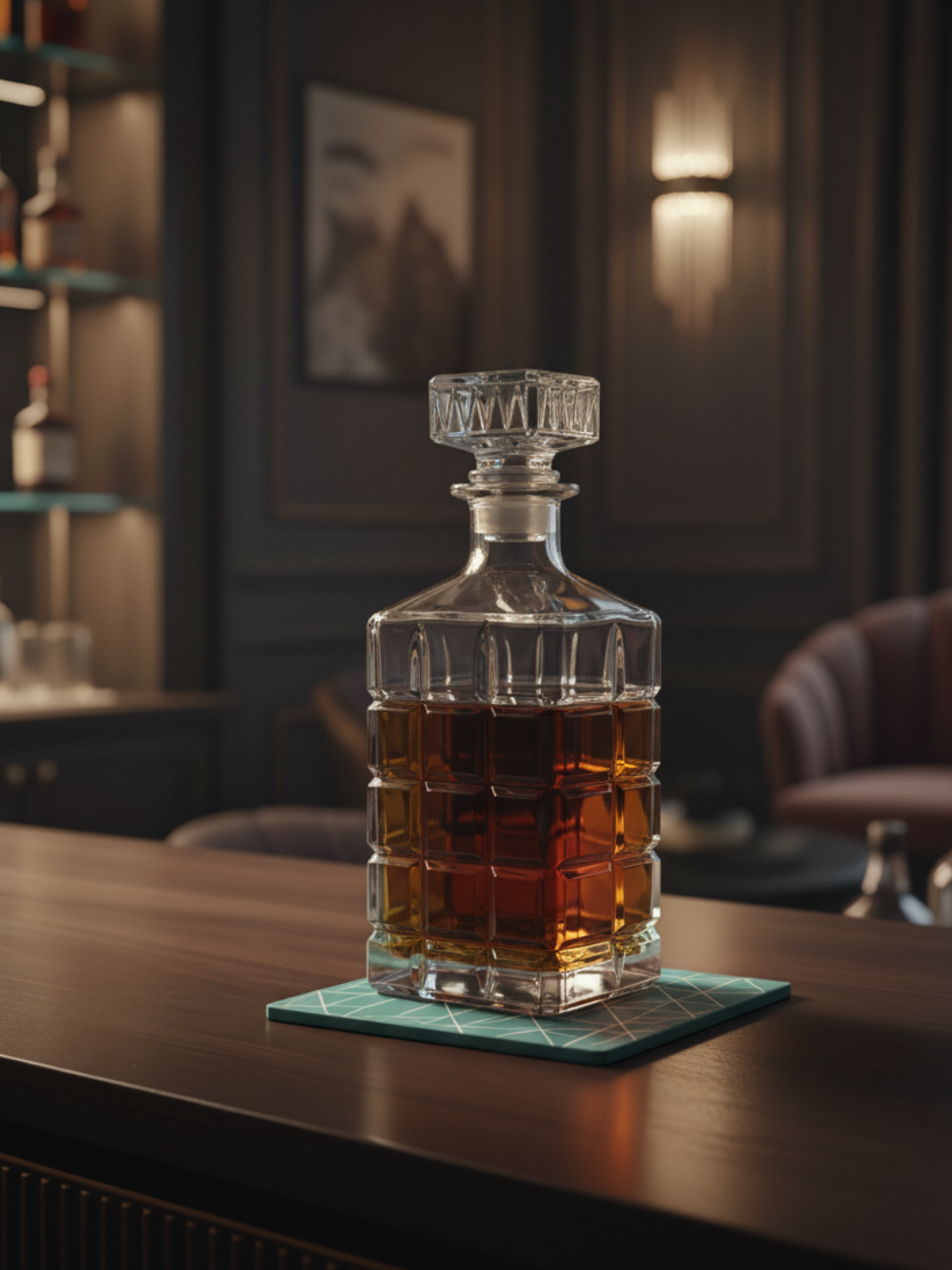 Carafe à Whisky - ROYALE - <br> (Verre Taillé Style Cristal)