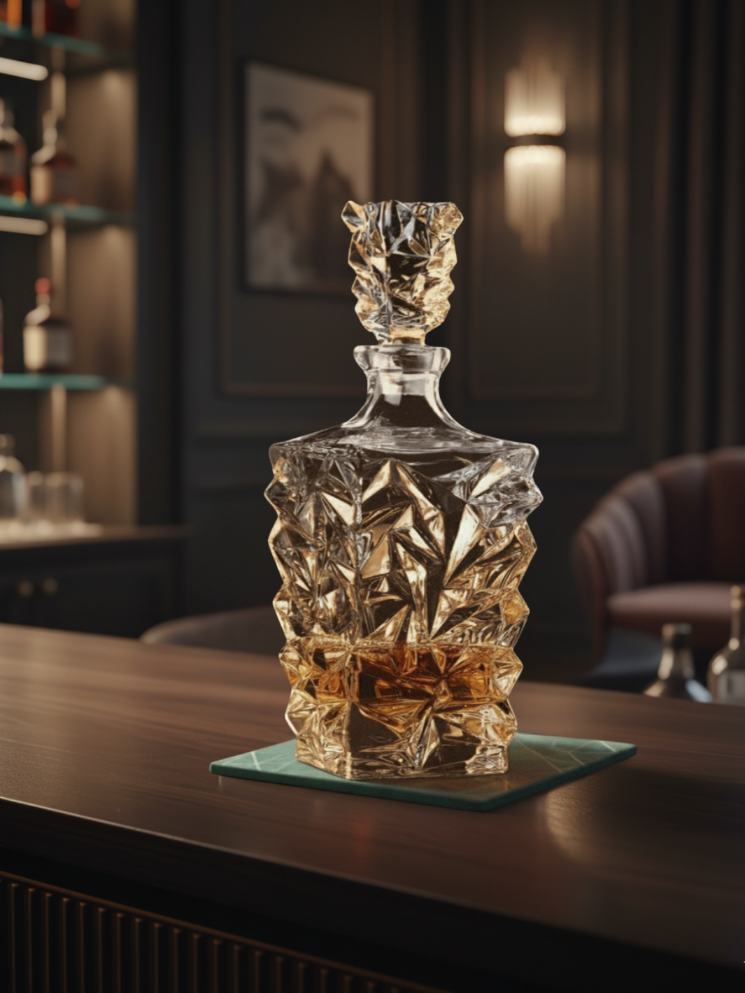 Carafe à Whisky <br> – ÉMERAUDE – <br> (Style Cristal Prestige)