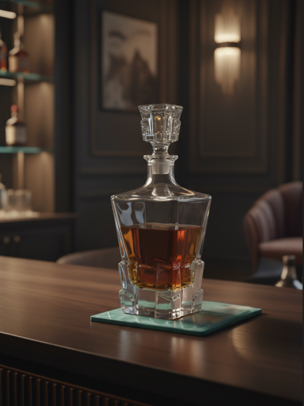 Carafe à Whisky <br> – GENTLEMAN – <br> (Verre Transparent Haut de Gamme)