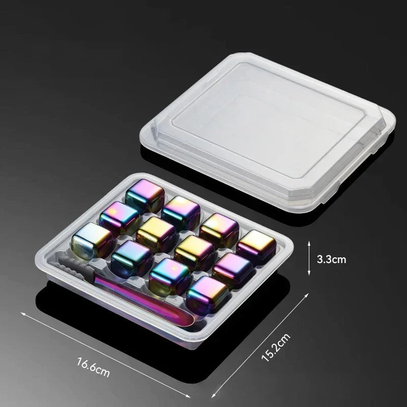 Pierres à Whisky <br> - RAINBOW - <br> Acier Inoxydable