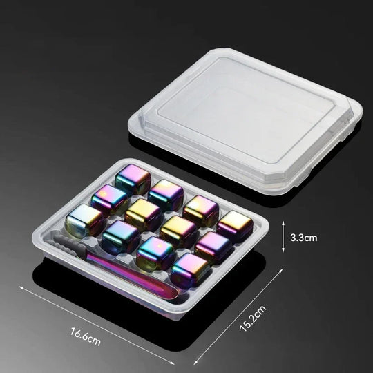 Pierres à Whisky <br> - RAINBOW - <br> Acier Inoxydable