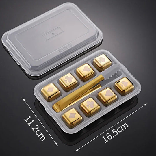 Pierres à Whisky <br> - CASINO DORÉ - <br> Acier Inoxydable
