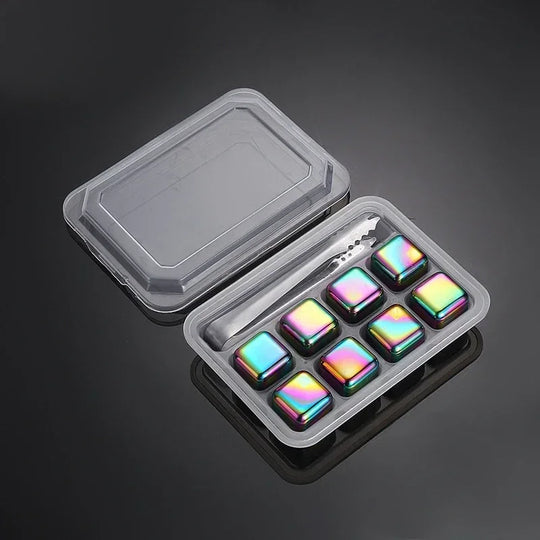 Pierres à Whisky <br> - RAINBOW - <br> Acier Inoxydable