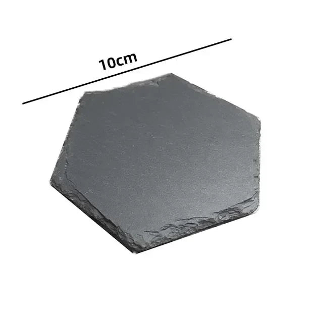 Dessous De Verre  <br> - Ardoise Hexagone -