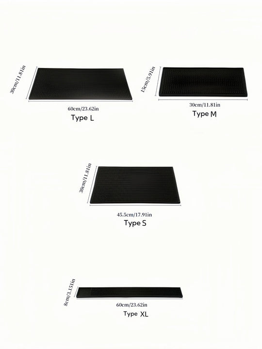 Tapis de Bar - Silicone Noir