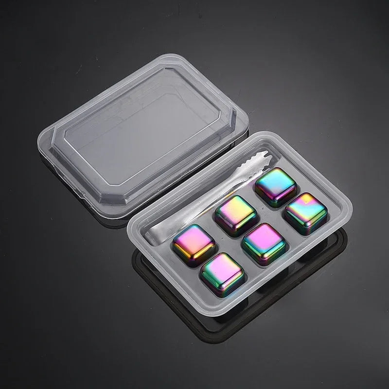 Pierres à Whisky <br> - RAINBOW - <br> Acier Inoxydable