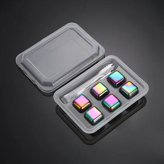 Pierres à Whisky <br> - RAINBOW - <br> Acier Inoxydable
